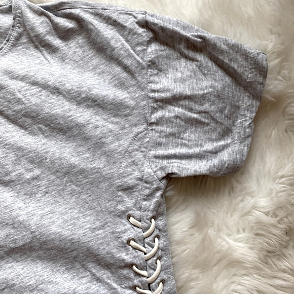 J Crew Side Tie Lace Up Cotton Tee - Picture 10 of 12